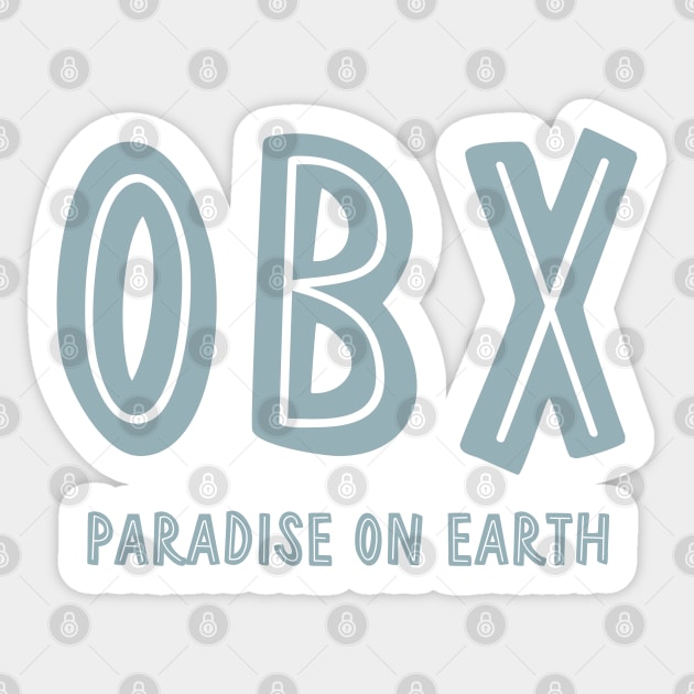 OBX - Paradise on Earth (Blue-Grey) Sticker by cartershart